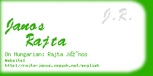 janos rajta business card